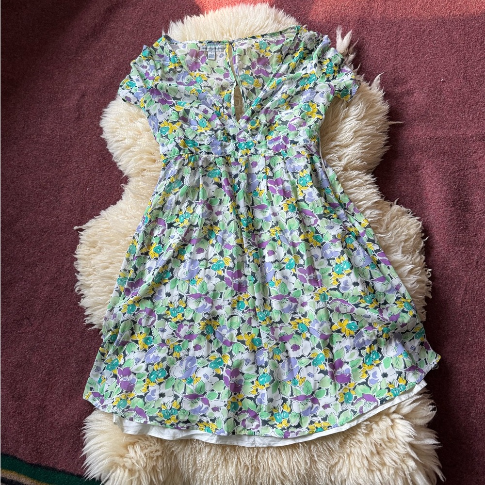 RARE American Eagle Flower Garden Dress HSM3 - Picture 5 of 14